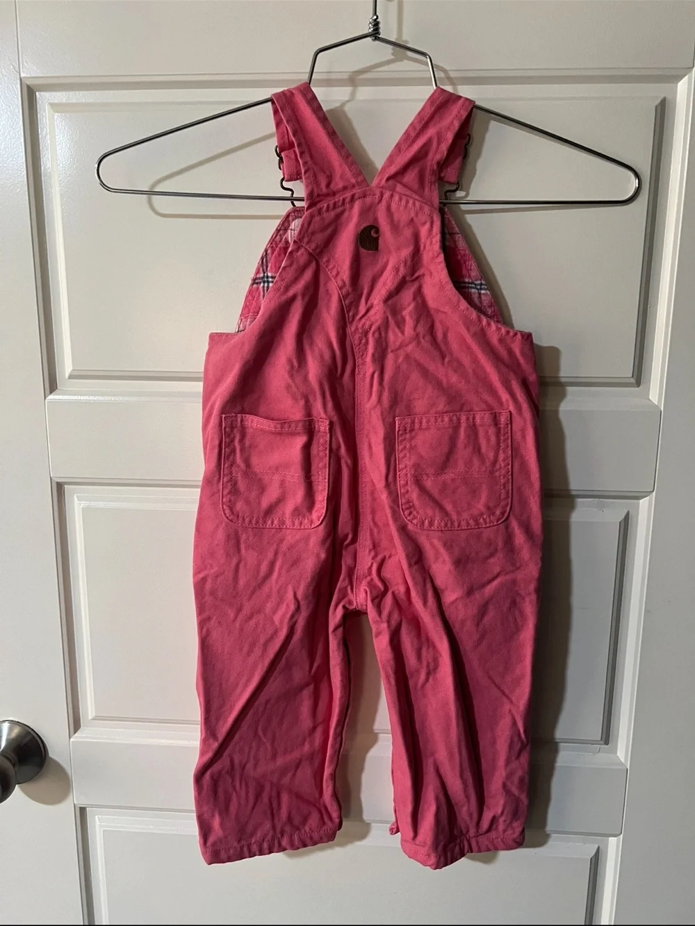 Carhartt Kids Pink & Light Pink Overalls - Durable Cotton Bib